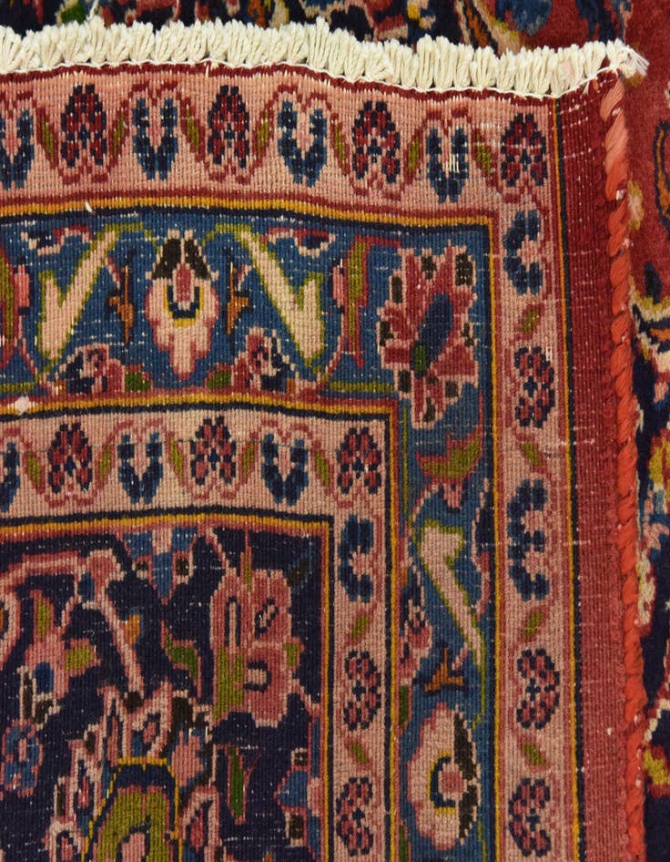 Detail image of  9' 6 x 12' 6  Hand Knotted Mashad Persian Wool Rug