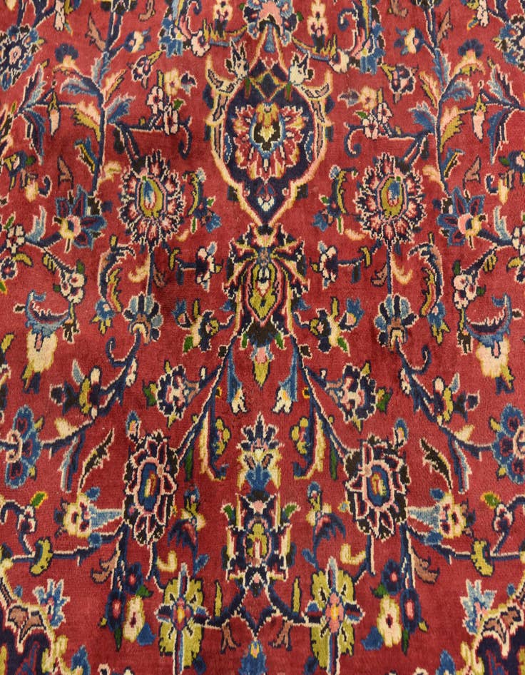 Detail image of  9' 6 x 12' 6  Hand Knotted Mashad Persian Wool Rug