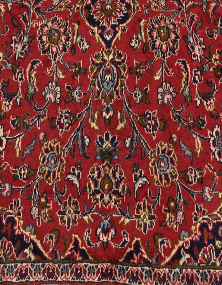 Detail image of  9' 8 x 12' 9  Hand Knotted Mashad Persian Wool Rug