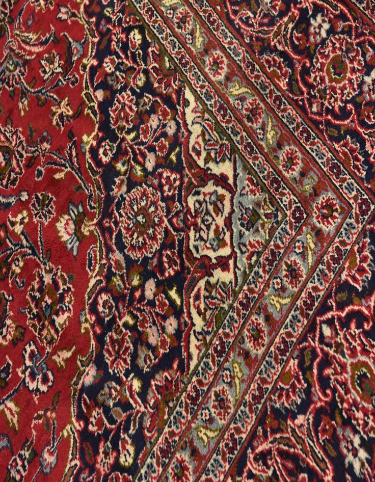 Detail image of  9' 8 x 12' 9  Hand Knotted Mashad Persian Wool Rug