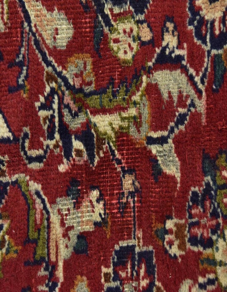 Detail image of  9' 8 x 12' 8  Hand Knotted Mashad Persian Wool Rug