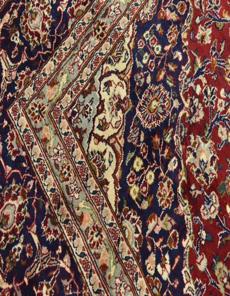 Detail image of  9' 8 x 12' 8  Hand Knotted Mashad Persian Wool Rug