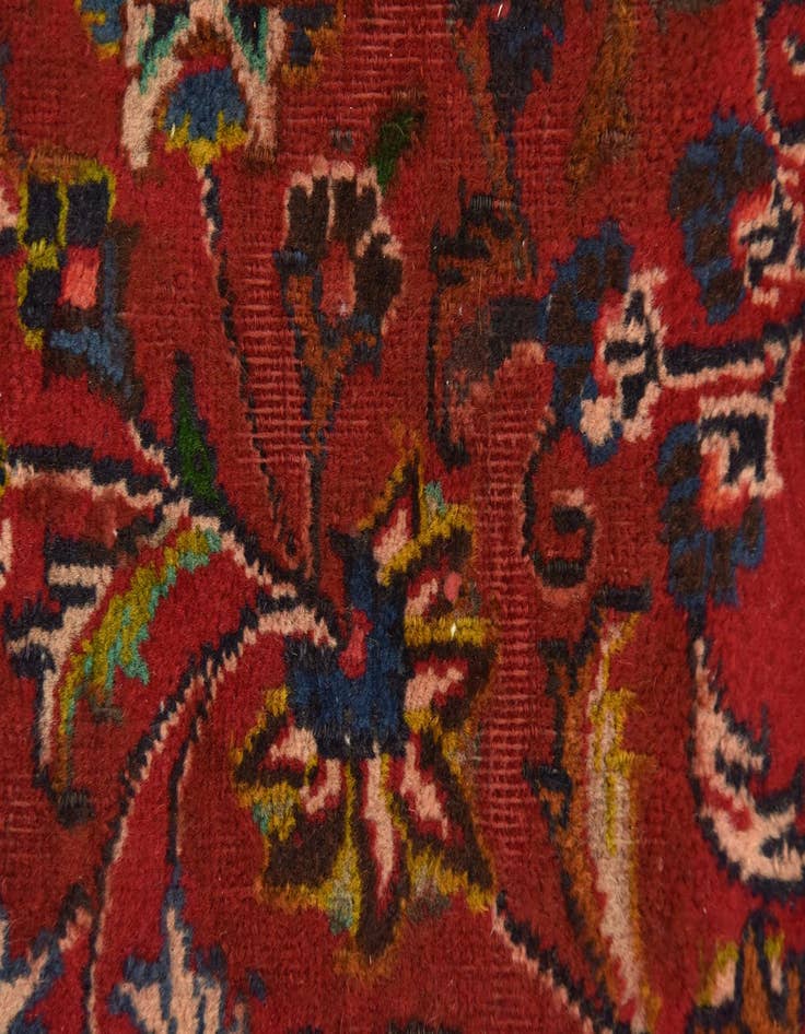 Detail image of  9' 7 x 12' 7  Hand Knotted Mashad Persian Wool Rug