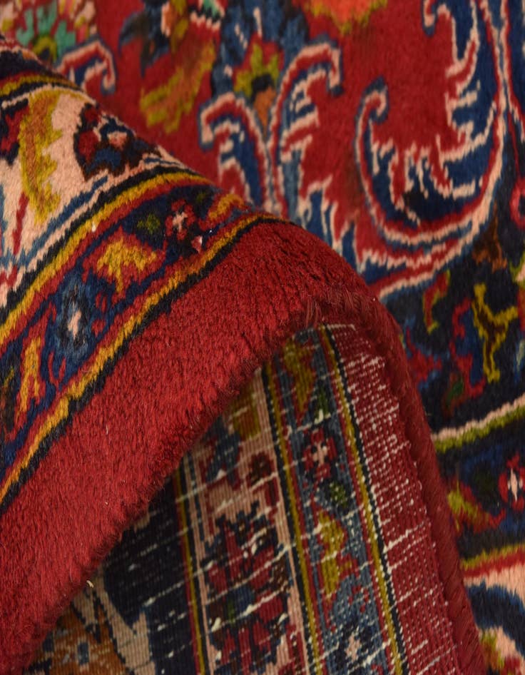Detail image of  9' 7 x 12' 7  Hand Knotted Mashad Persian Wool Rug
