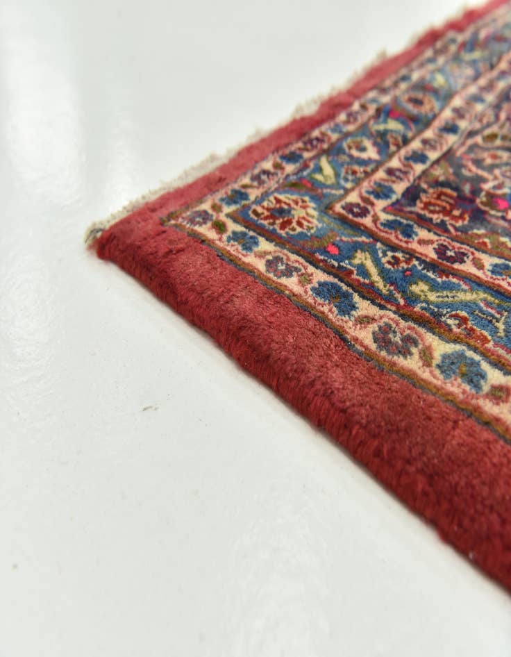 Detail image of  9' 9 x 12' 6  Hand Knotted Mashad Persian Wool Rug