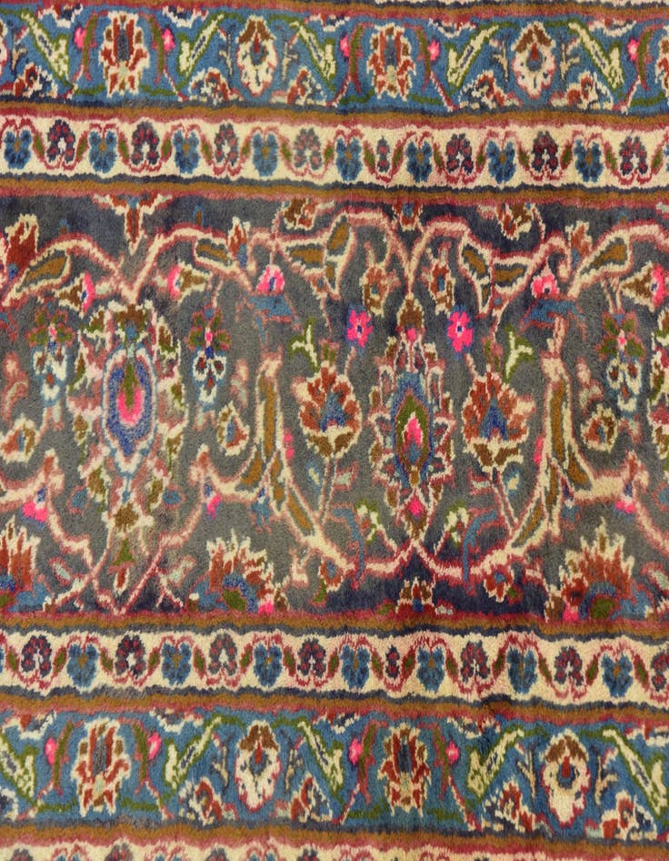 Detail image of  9' 9 x 12' 6  Hand Knotted Mashad Persian Wool Rug