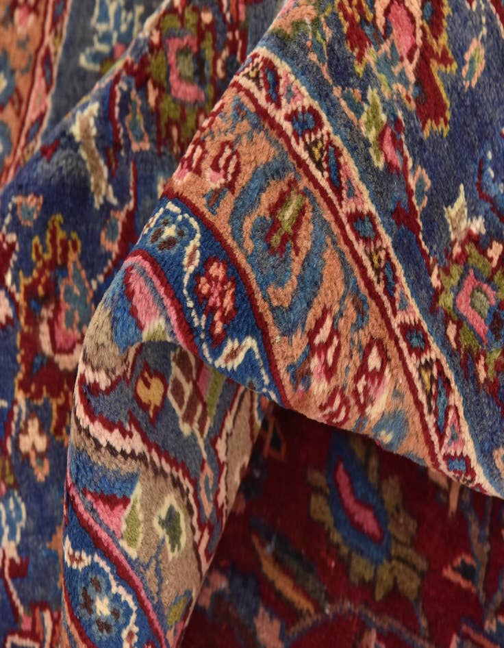 Detail image of  9' 6 x 12' 11  Hand Knotted Mashad Persian Wool Rug