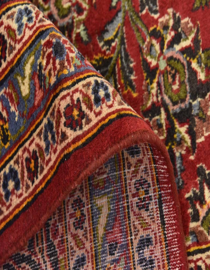 Detail image of 9' 6 x 13' 4 Hand Knotted Mashad Persian Wool Rug