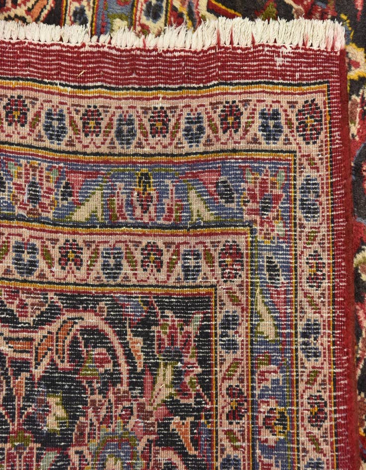 Detail image of 9' 6 x 13' 4 Hand Knotted Mashad Persian Wool Rug