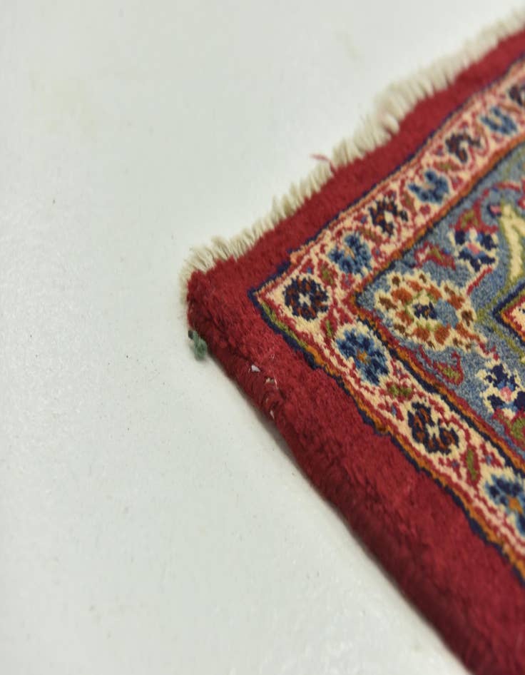 Detail image of  10' x 13'  Hand Knotted Mashad Persian Wool Rug