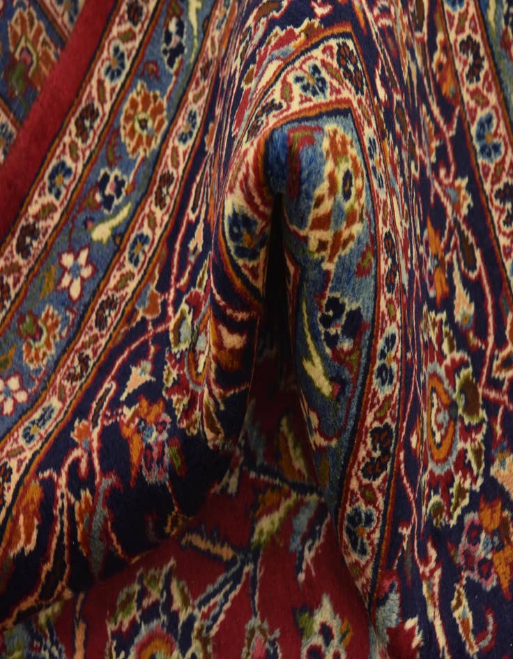 Detail image of  10' x 13'  Hand Knotted Mashad Persian Wool Rug