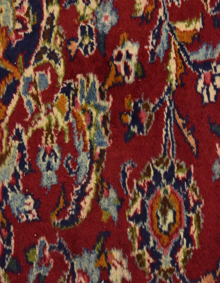 Detail image of  10' x 13'  Hand Knotted Mashad Persian Wool Rug