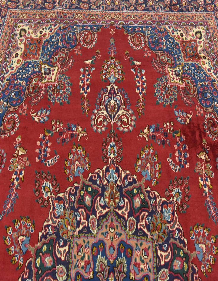 Detail image of  9' 6 x 12' 10  Hand Knotted Mashad Persian Wool Rug