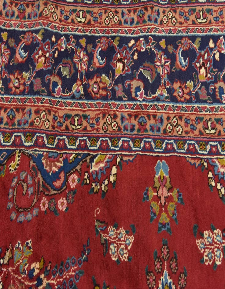 Detail image of  9' 6 x 12' 10  Hand Knotted Mashad Persian Wool Rug