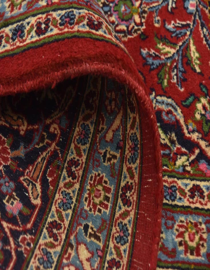 Detail image of  9' 8 x 12' 10  Hand Knotted Mashad Persian Wool Rug