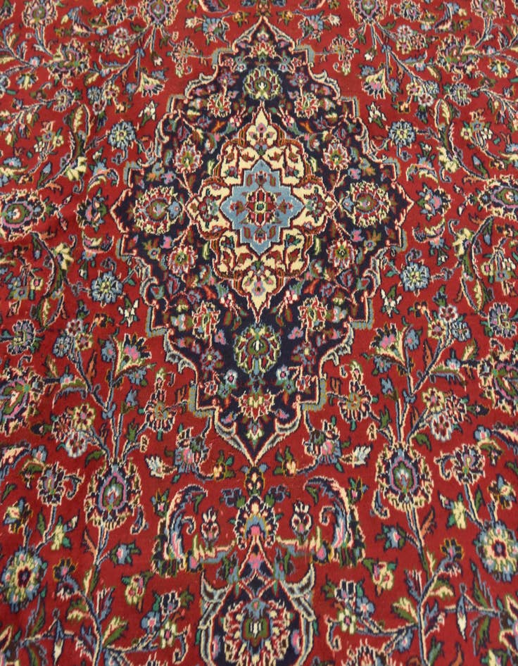 Detail image of  9' 8 x 12' 10  Hand Knotted Mashad Persian Wool Rug