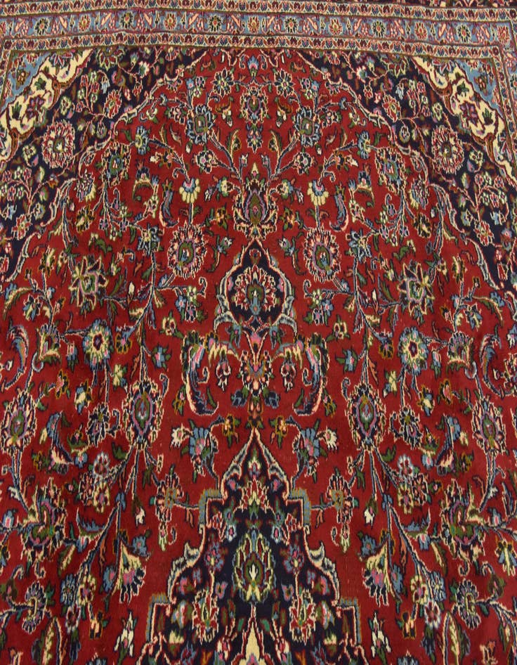 Detail image of  9' 8 x 12' 10  Hand Knotted Mashad Persian Wool Rug