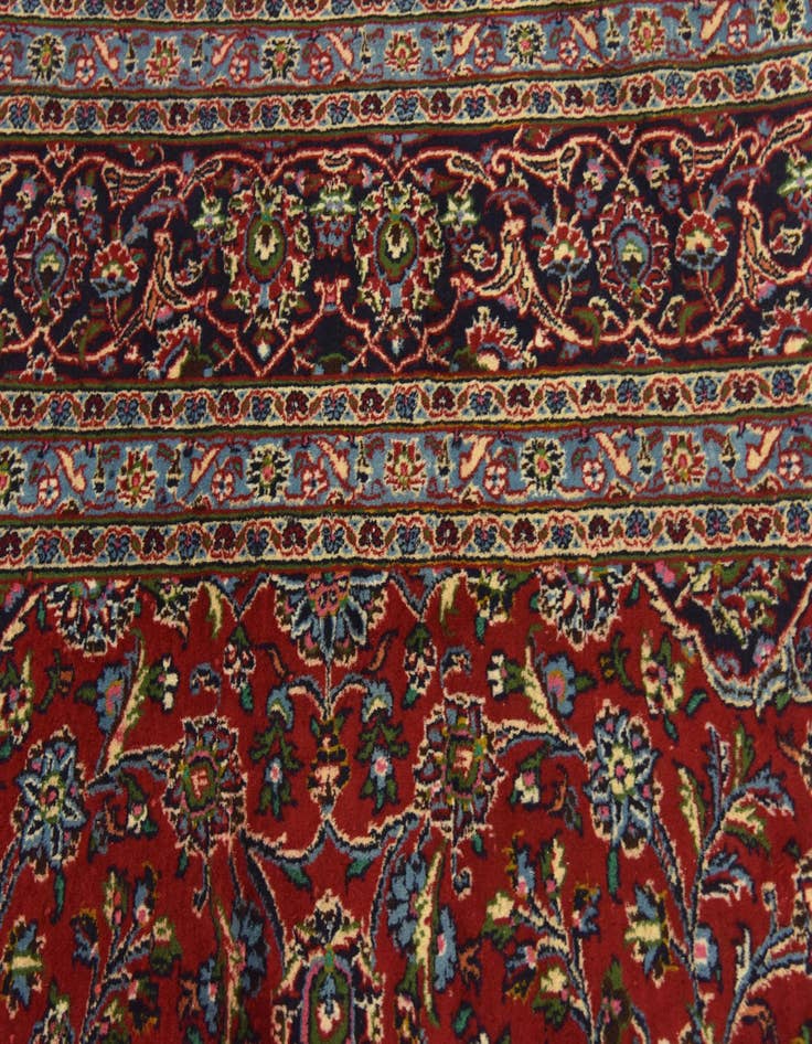 Detail image of  9' 8 x 12' 10  Hand Knotted Mashad Persian Wool Rug