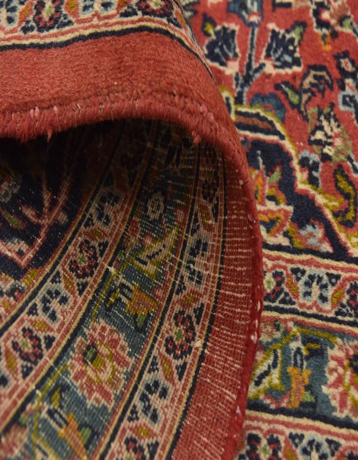 Detail image of  9' 8 x 12' 10  Hand Knotted Mashad Persian Wool Rug