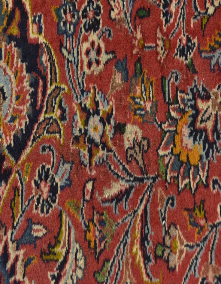 Detail image of  9' 8 x 12' 10  Hand Knotted Mashad Persian Wool Rug