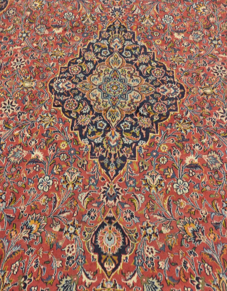 Detail image of  9' 8 x 12' 10  Hand Knotted Mashad Persian Wool Rug
