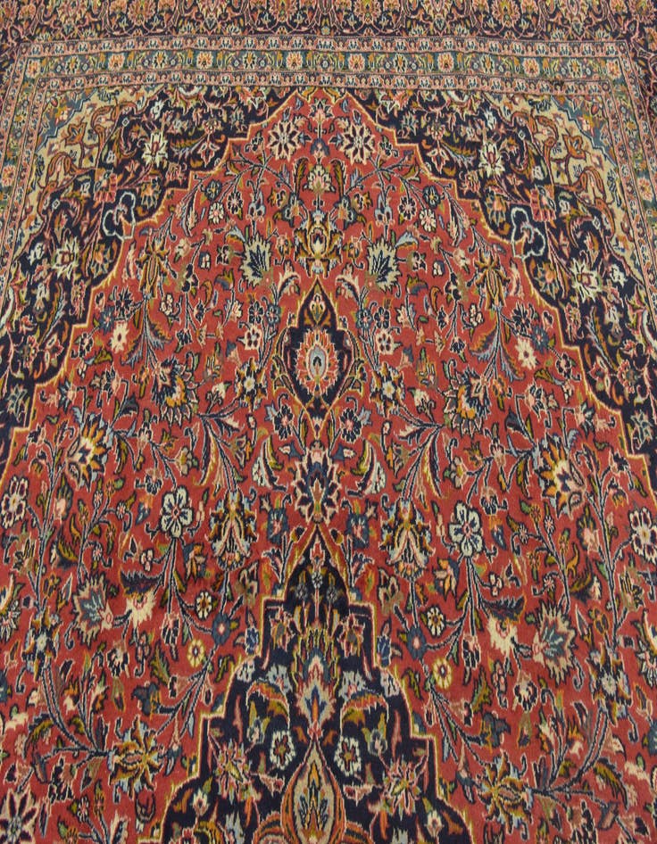 Detail image of  9' 8 x 12' 10  Hand Knotted Mashad Persian Wool Rug