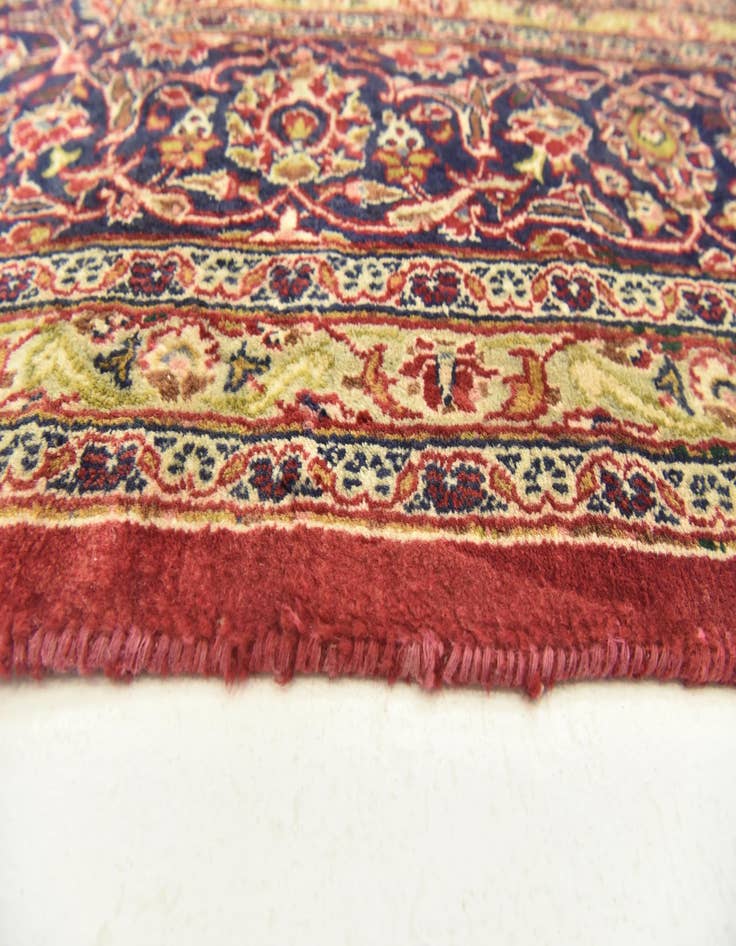 Detail image of  9' 8 x 12' 7  Hand Knotted Mashad Persian Wool Rug