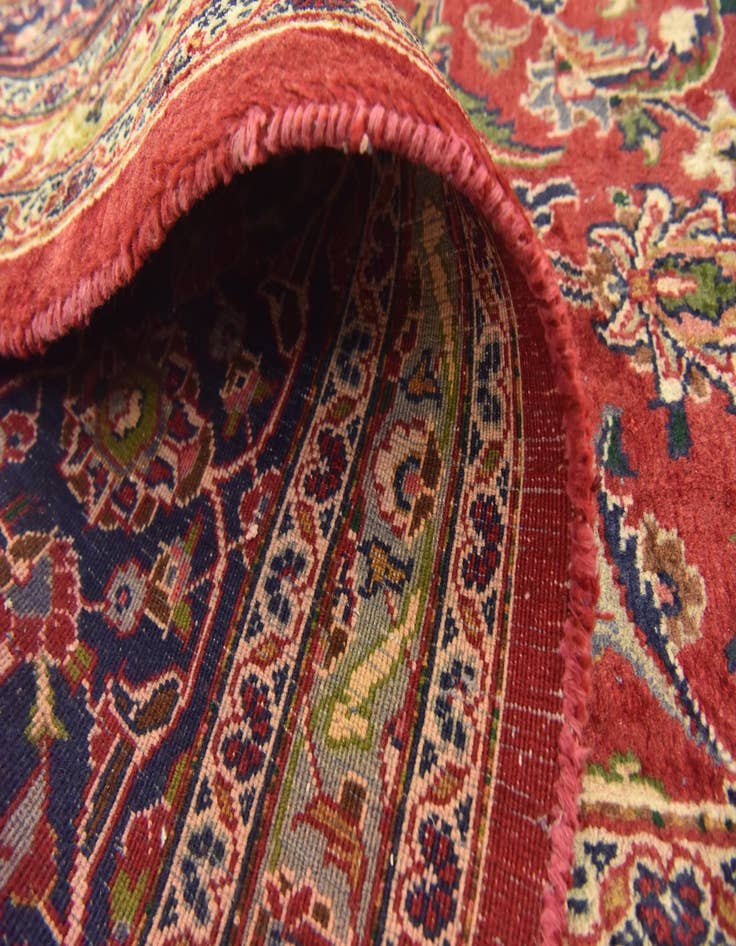 Detail image of  9' 8 x 12' 7  Hand Knotted Mashad Persian Wool Rug