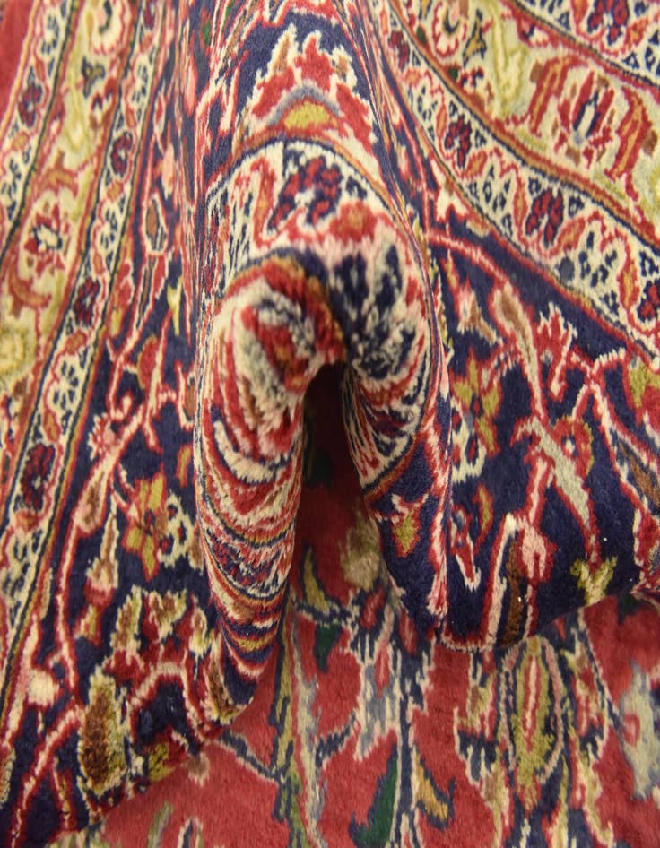 Detail image of  9' 8 x 12' 7  Hand Knotted Mashad Persian Wool Rug