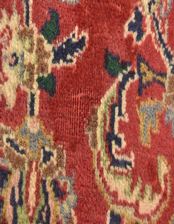 Detail image of  9' 8 x 12' 7  Hand Knotted Mashad Persian Wool Rug