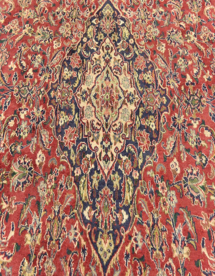 Detail image of  9' 8 x 12' 7  Hand Knotted Mashad Persian Wool Rug