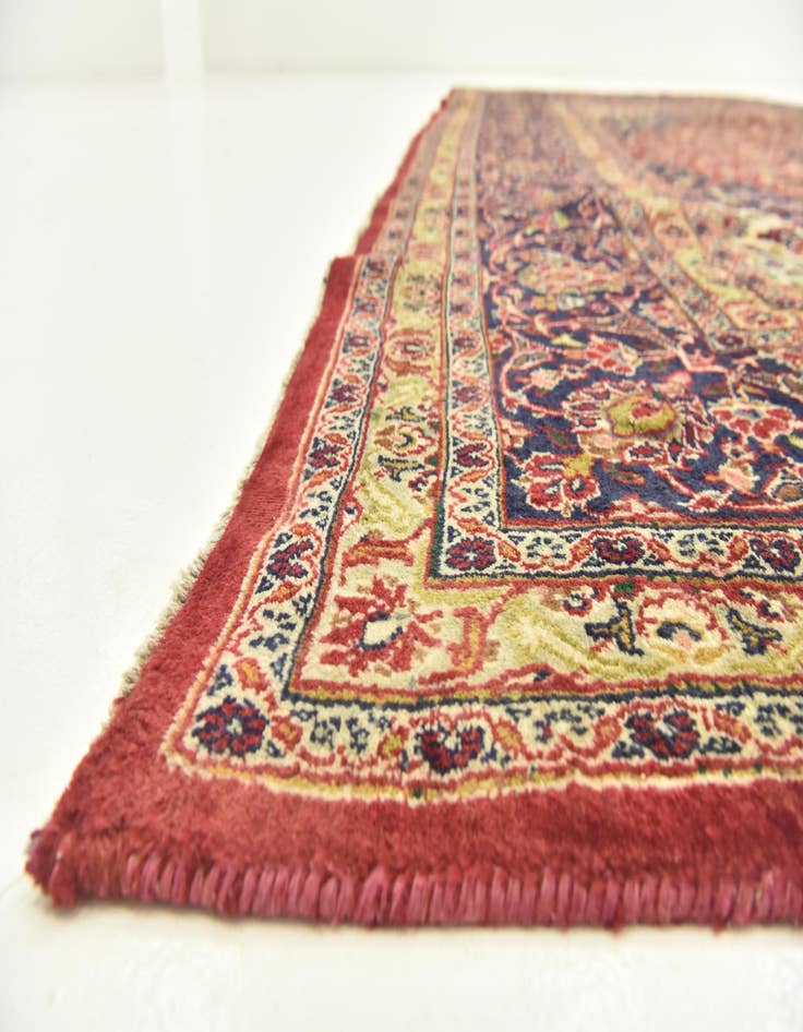 Detail image of  9' 8 x 12' 7  Hand Knotted Mashad Persian Wool Rug