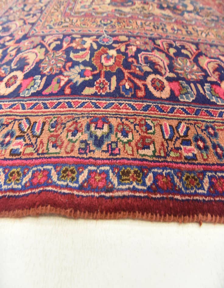 Detail image of  9' 7 x 12' 10  Hand Knotted Mashad Persian Wool Rug