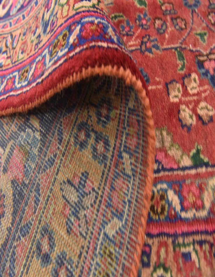 Detail image of  9' 7 x 12' 10  Hand Knotted Mashad Persian Wool Rug