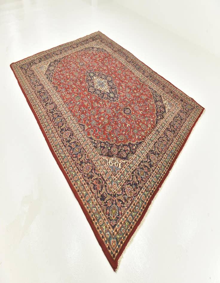 Detail image of  9' 10 x 12' 7  Hand Knotted Mashad Persian Wool Rug