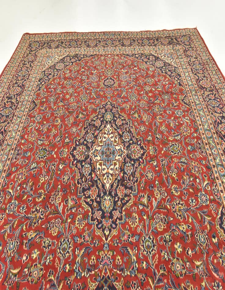 Detail image of  9' 10 x 12' 7  Hand Knotted Mashad Persian Wool Rug