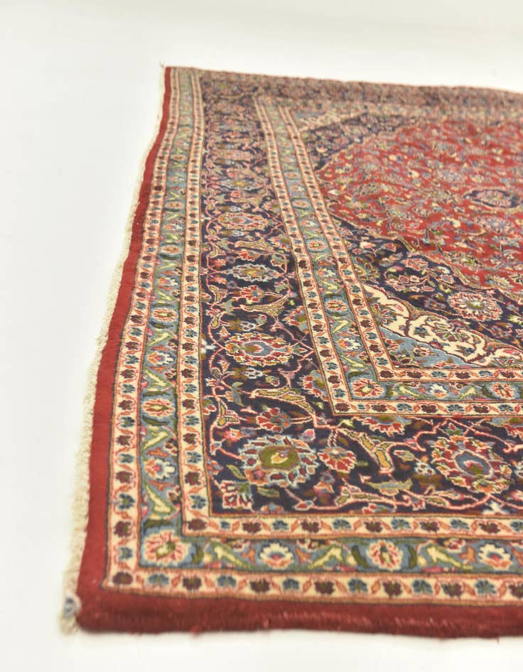 Detail image of  9' 10 x 12' 7  Hand Knotted Mashad Persian Wool Rug