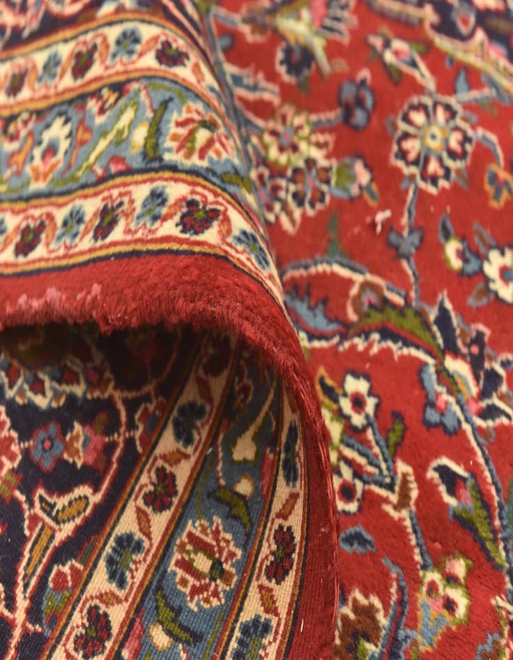 Detail image of  9' 10 x 12' 7  Hand Knotted Mashad Persian Wool Rug