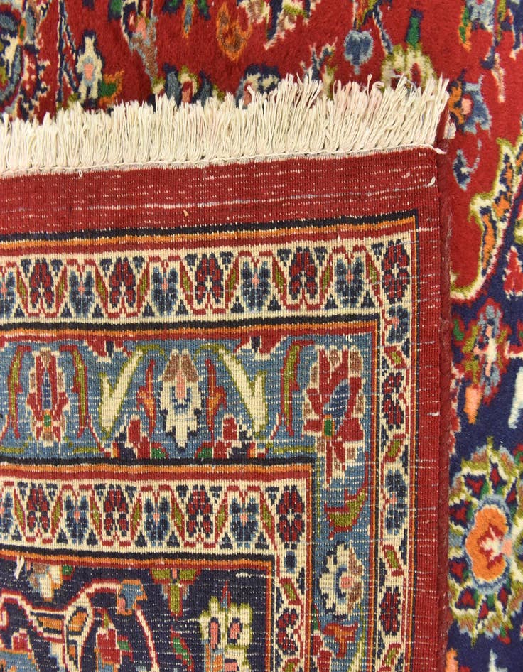 Detail image of  9' 8 x 12' 8  Hand Knotted Mashad Persian Wool Rug