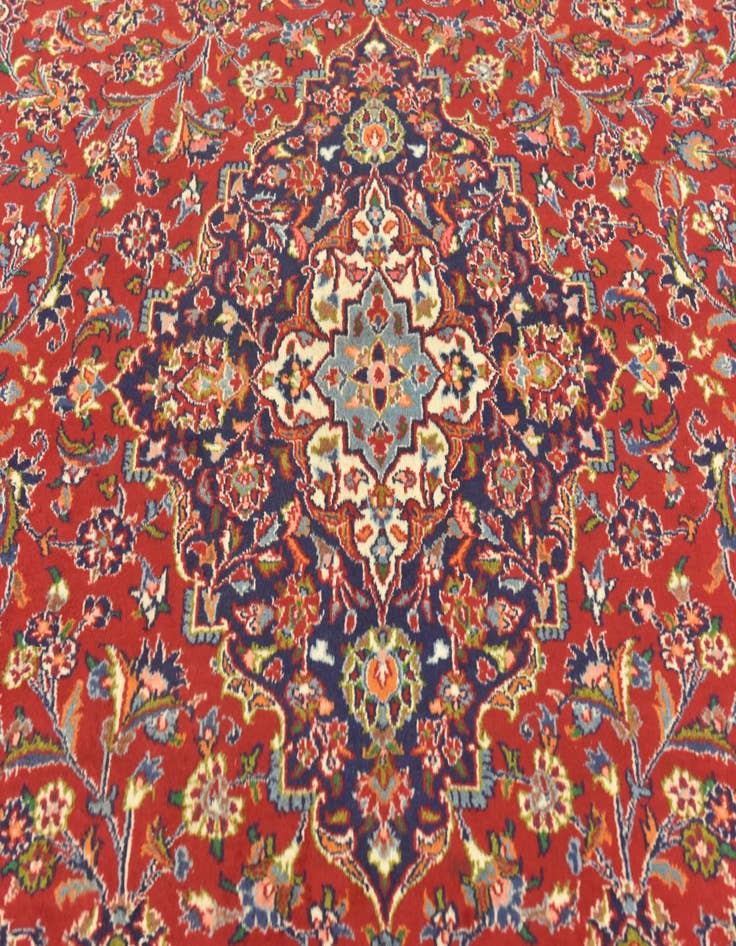 Detail image of  9' 8 x 12' 8  Hand Knotted Mashad Persian Wool Rug