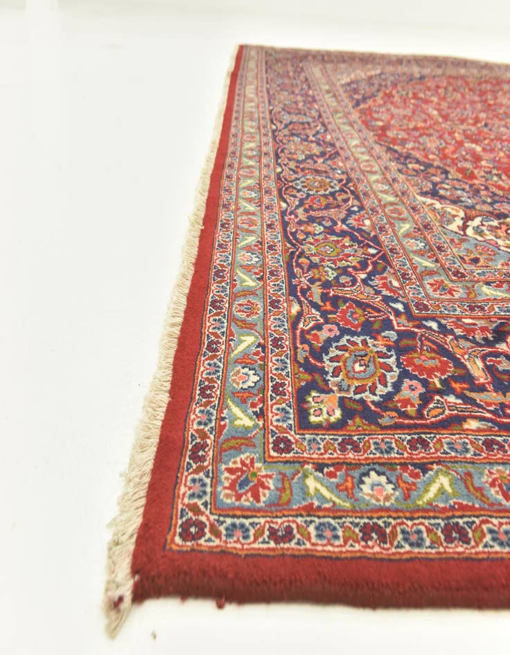 Detail image of  9' 8 x 12' 8  Hand Knotted Mashad Persian Wool Rug