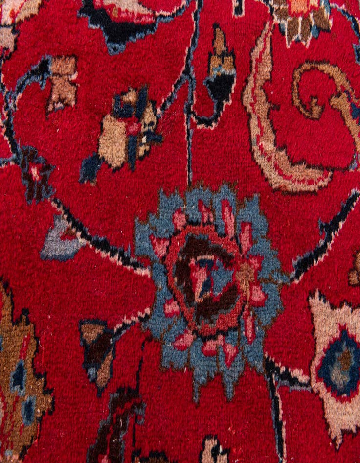 Detail image of  9' 8 x 12' 6  Hand Knotted Mashad Persian Wool Rug