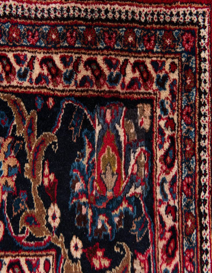 Detail image of  9' 8 x 12' 6  Hand Knotted Mashad Persian Wool Rug