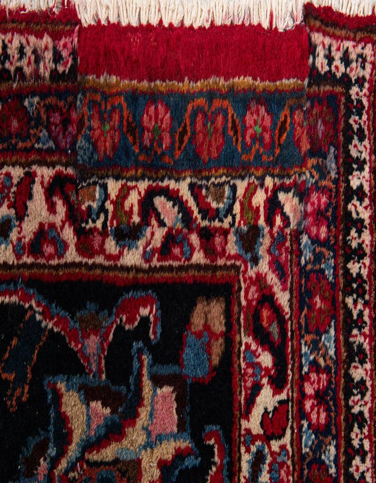 Detail image of  9' 8 x 12' 6  Hand Knotted Mashad Persian Wool Rug