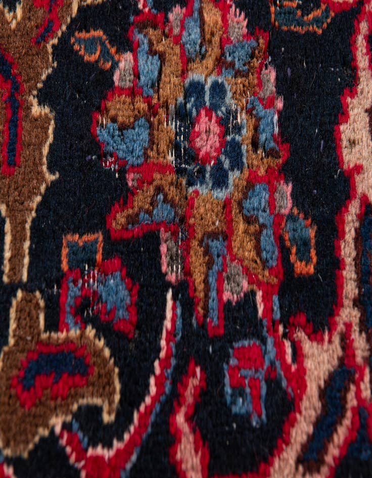 Detail image of  9' 8 x 12' 6  Hand Knotted Mashad Persian Wool Rug