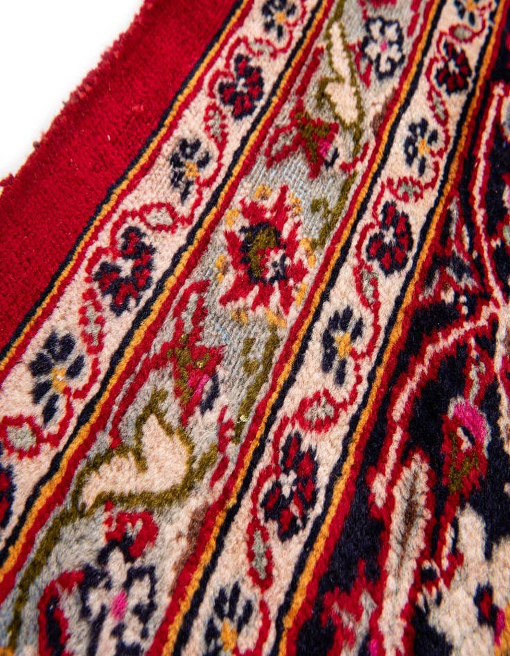 Detail image of  9' 7 x 13'  Hand Knotted Mashad Persian Wool Rug