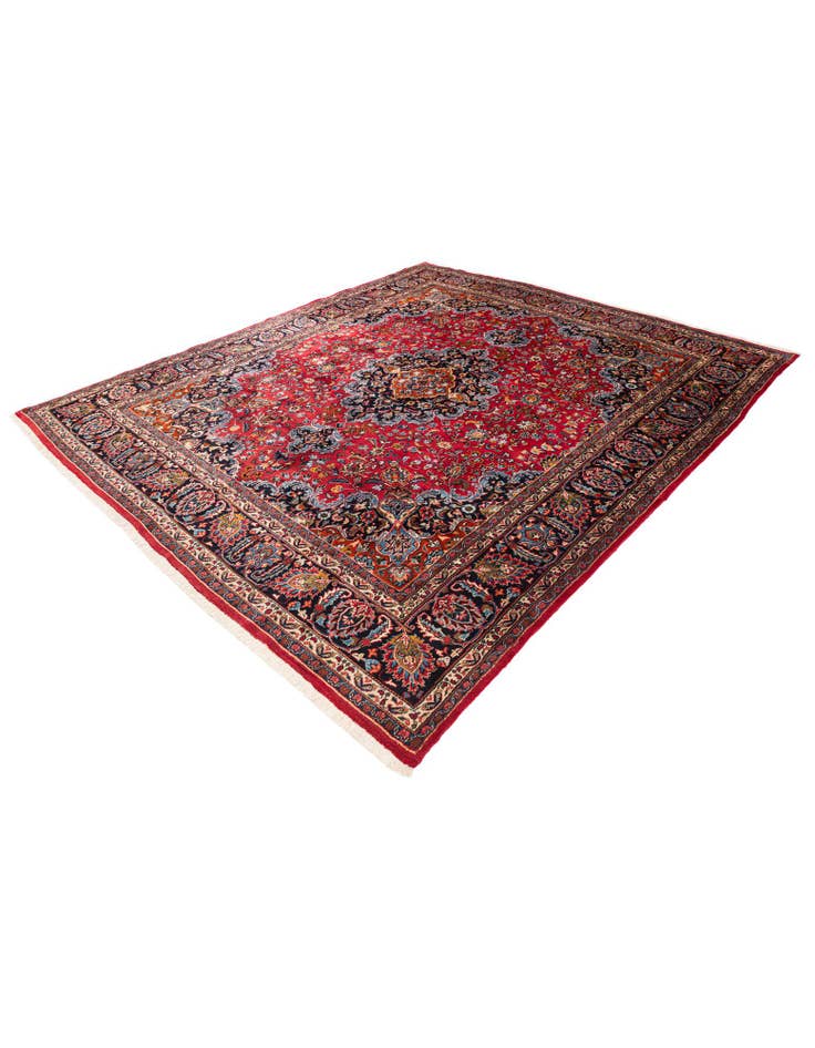 Detail image of  9' 9 x 11' 4  Hand Knotted Mashad Persian Wool Rug