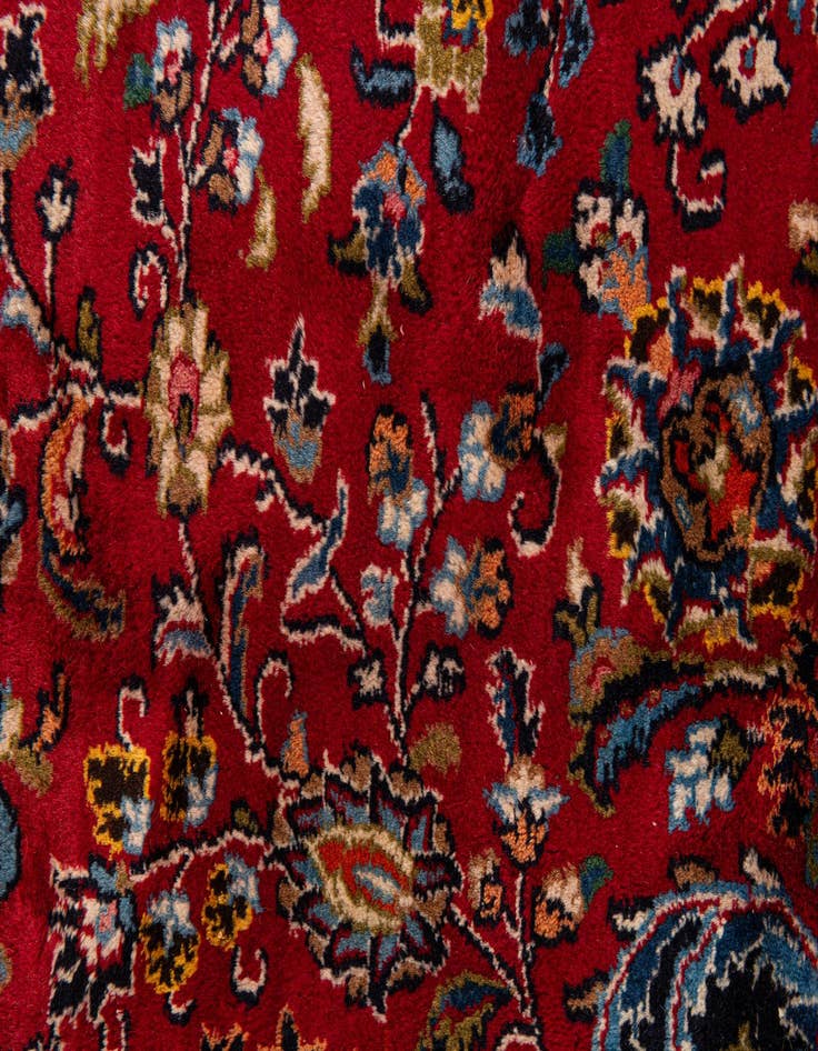 Detail image of  9' 9 x 11' 4  Hand Knotted Mashad Persian Wool Rug