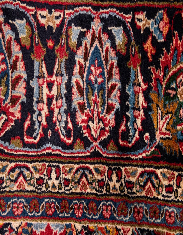 Detail image of  9' 9 x 11' 4  Hand Knotted Mashad Persian Wool Rug