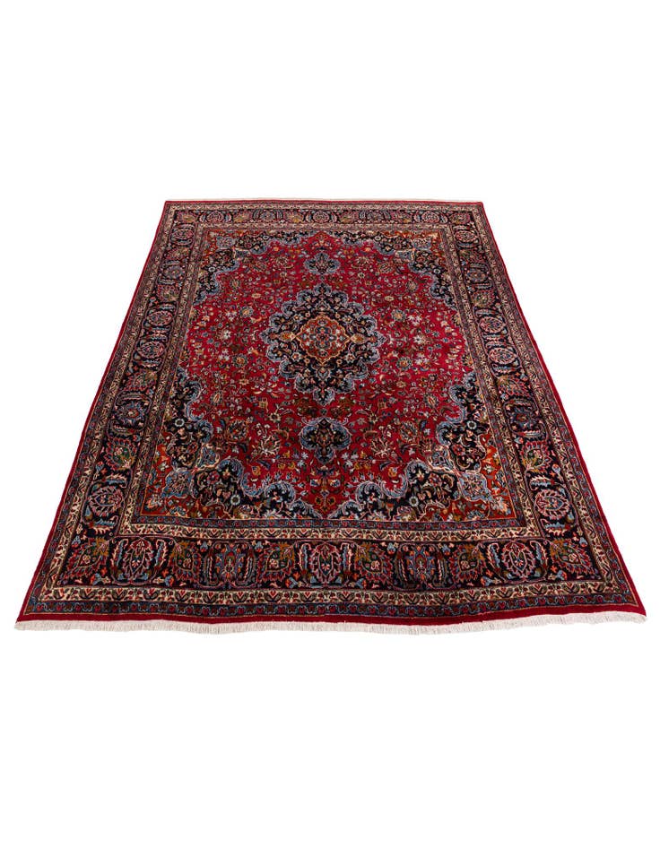 Detail image of  9' 9 x 11' 4  Hand Knotted Mashad Persian Wool Rug